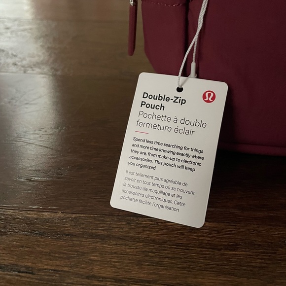 Lululemon🍋Double Zip Pouch-mulled wine - Picture 12 of 13
